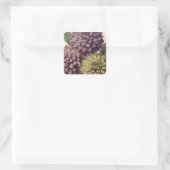 Oude Bloemen Vierkante Sticker (Tas)