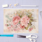 Oude Bloemenboeket met Rozen Tissuepapier (Craft)