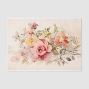 Oude Bloemenboeket met Rozen Tissuepapier