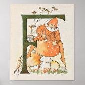 Oude bloemenfee-alfabetposter poster (Voorkant)