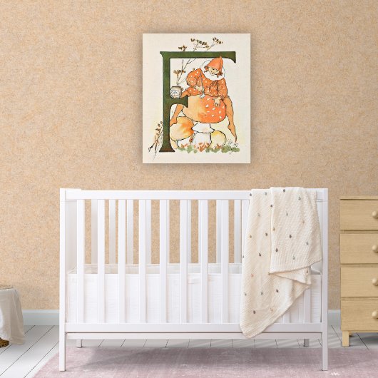 Oude bloemenfee-alfabetposter poster