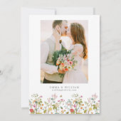 Oude bloemenfoto save the date (Achterkant)