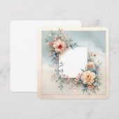 Oude bloemenframe Romantische achtergrond Kaart (Voorkant / Achterkant)