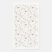 Oude bloemengastendoeken servet (Voorkant)