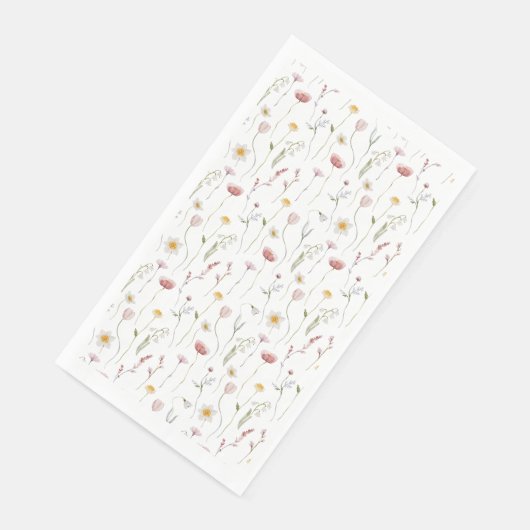 Oude bloemengastendoeken servet (Hoek)