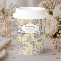 Oude bloemengele grijze toile de jouy