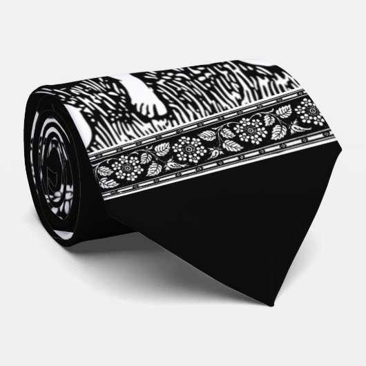 Oude bloemenkrans stropdas (Opgerold)