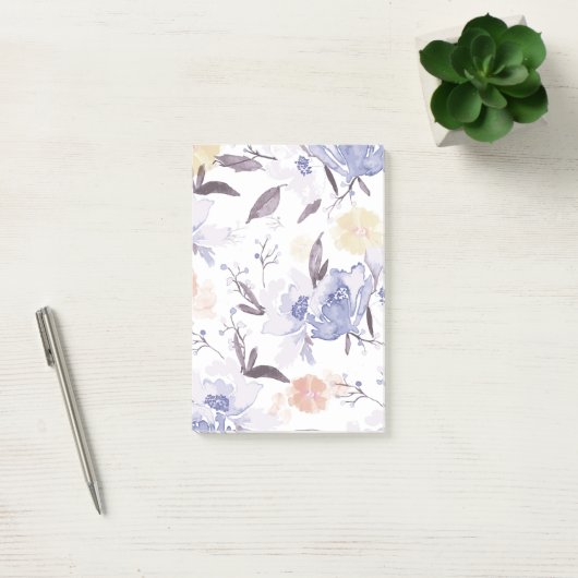 Oude bloemenprint 1 post-it® notes (Kantoor)