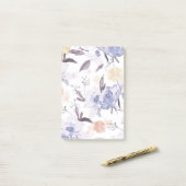 Oude bloemenprint 1 post-it® notes (Op bureau)