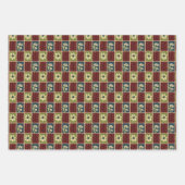Oude bloemenprint (Rood) Inpakpapier Vel (Voorkant 2)