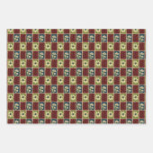 Oude bloemenprint (Rood) Inpakpapier Vel (Voorkant)