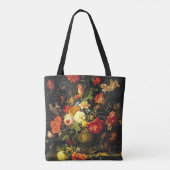Oude bloemenprint tote bag (Achterkant)