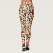 Oude bloemenschildering leggings (Achterkant)