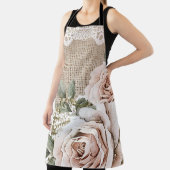 Oude bloemensluierschort schort (Insitu)