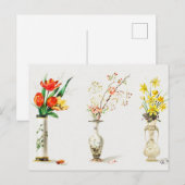 Oude Bloemenvazen Briefkaart (Voorkant / Achterkant)