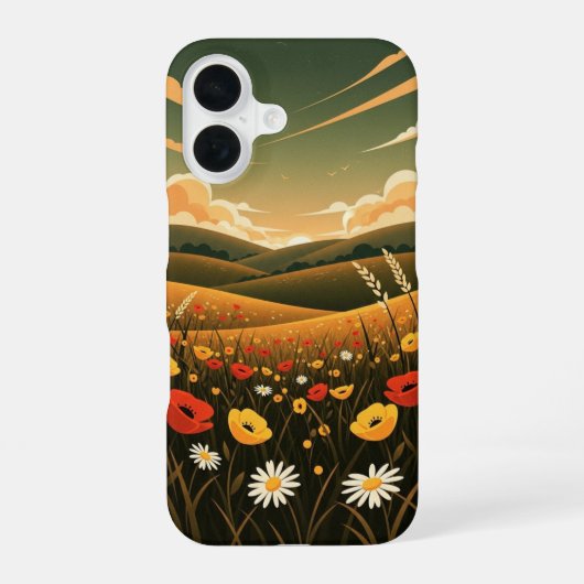 Oude Bloemenweide iPhone 16 Hoesje (Achterkant)