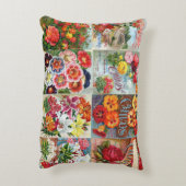 Oude bloemenzaadpakketten tuin collage decoratief kussen (Achterkant (Verticaal))