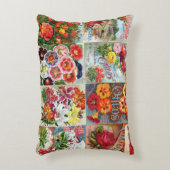 Oude bloemenzaadpakketten tuin collage decoratief kussen (Voorkant(Verticaal))