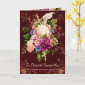 Oude bloemige botanische gouden accenten rouwbezoe kaart (Gele Bloem)