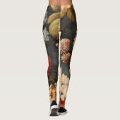 Oude bloemillustratie met gemengde bloesems leggings (Achterkant)