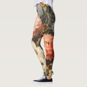 Oude bloemillustratie met gemengde bloesems leggings (Links)