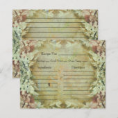 Oude bloemkaart receptkaarten (Voorkant / Achterkant)