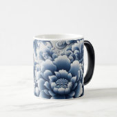 Oude bloemkeramiek mok | Blue & White Botanica (Voorkant rechts)