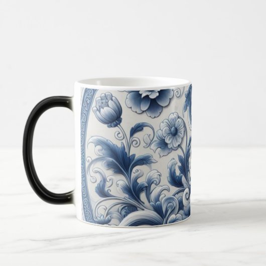 Oude bloemkeramiek mok | Blue & White Botanica (Links)