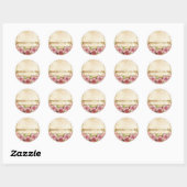 Oude bloemkool ronde sticker (Vel)
