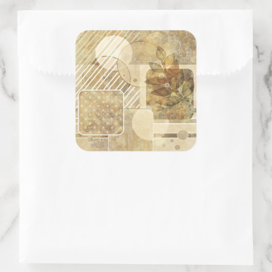 Oude bloemkool vierkante sticker (Tas)