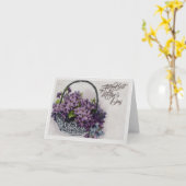 Oude bloemmand – Moederdag bloei Kaart (Gele Bloem)