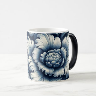 Oude bloemmotief afgedrukte kleurveranderende koff magische mok