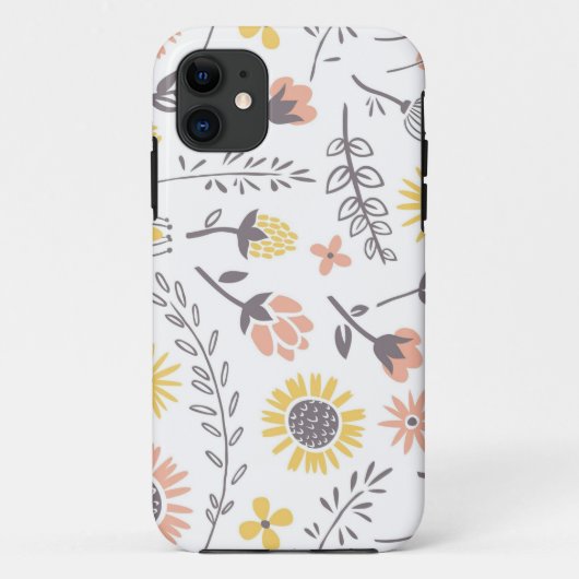 Oude Bloemmotief Case-Mate iPhone Case (Achterkant)
