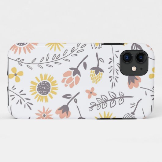 Oude Bloemmotief Case-Mate iPhone Case (Achterkant (horizontaal))