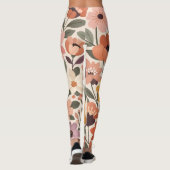 Oude Bloemmotief Leggings met All-Over Print (Achterkant)