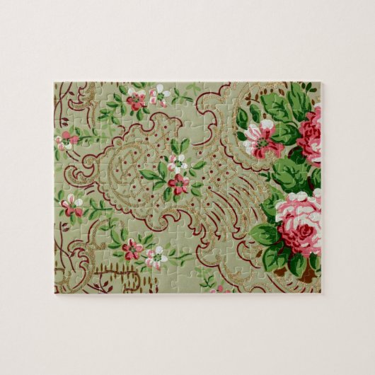 Oude Bloemmotief Legpuzzel (Horizontaal)