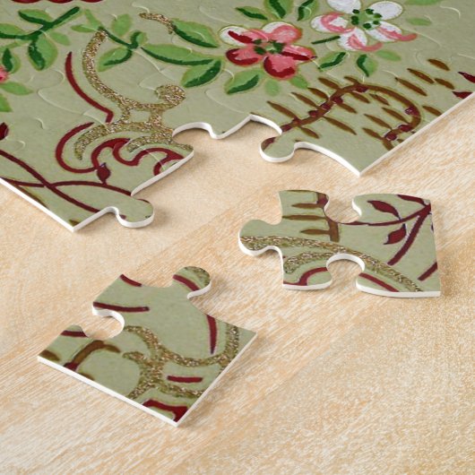 Oude Bloemmotief Legpuzzel (Zijkant)