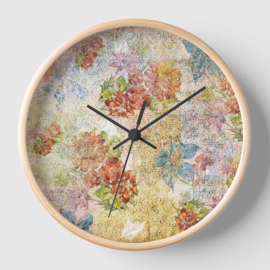 Oude bloemmotief met distressed-effect (Voorkant)