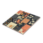 Oude bloemmotief patchworkpatroon tegeltje (Zijkant)