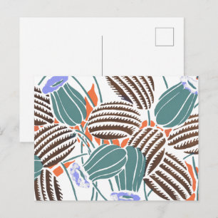 Oude bloempatronen A Klein Briefkaart