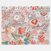 Oude bloempatroon fleece deken (Voorkant (Horizontaal))