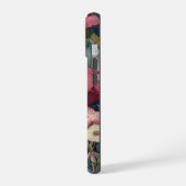 Oude bloempatroon met aangepaste naam iPhone 15 case (Linkerkant)