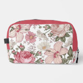 Oude bloempatroon met rozen toilettasje (Voorkant)