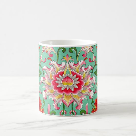 Oude bloempatroon, stijl van William Morris, Koffiemok (Center)