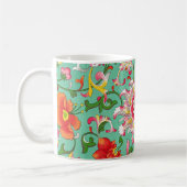Oude bloempatroon, stijl van William Morris, Koffiemok (Links)
