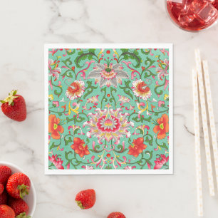 Oude bloempatroon, stijl van William Morris, Servet