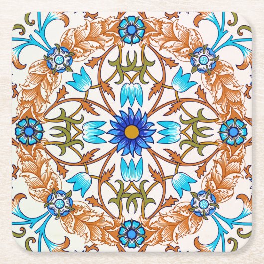 Oude bloempatroon, William Morris Kartonnen Onderzetters (Voorkant)