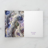 Oude bloemschikframe-collage met zachte lavendelkl feestdagen kaart (Binnen)