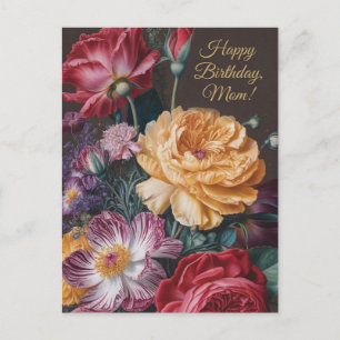 Oude bloemstilleven voor mama briefkaart
