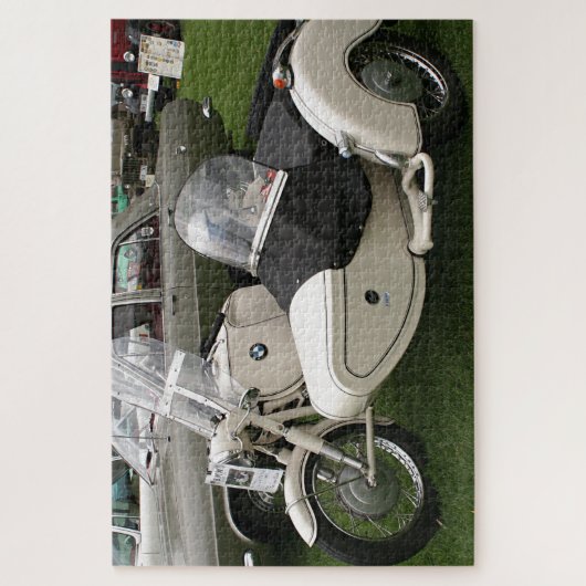 Oude BMW-motor met Sidecar Legpuzzel (Verticaal)